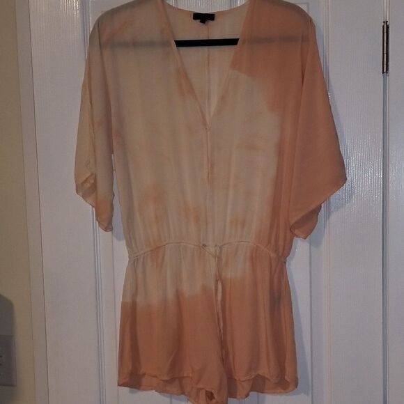 Aakaa | Rose Colored Dip Dyed Romper - Picture 2 of 5